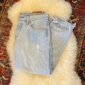 Levi’s Distressed Cropped 501s